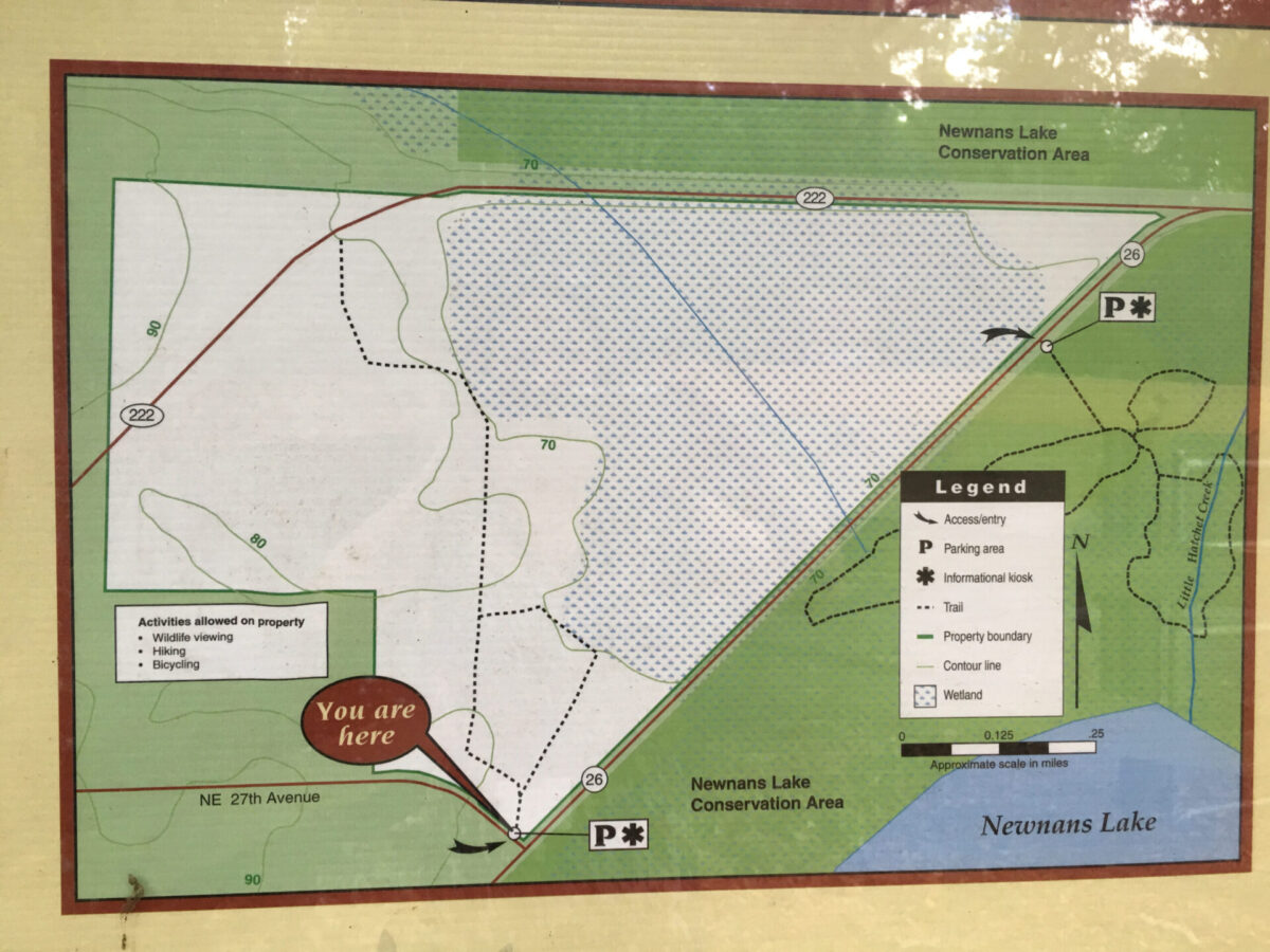 Map of Newnans Lake Conservation Area